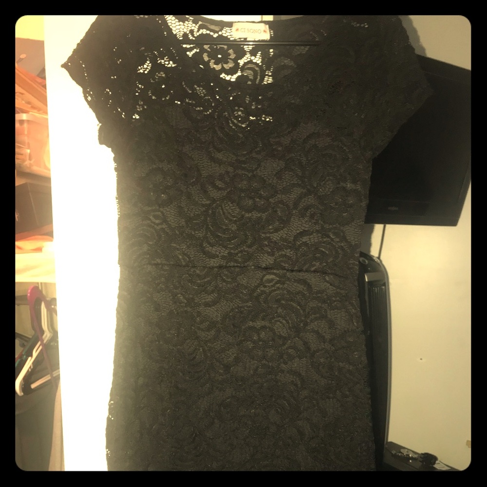 Lace black dress